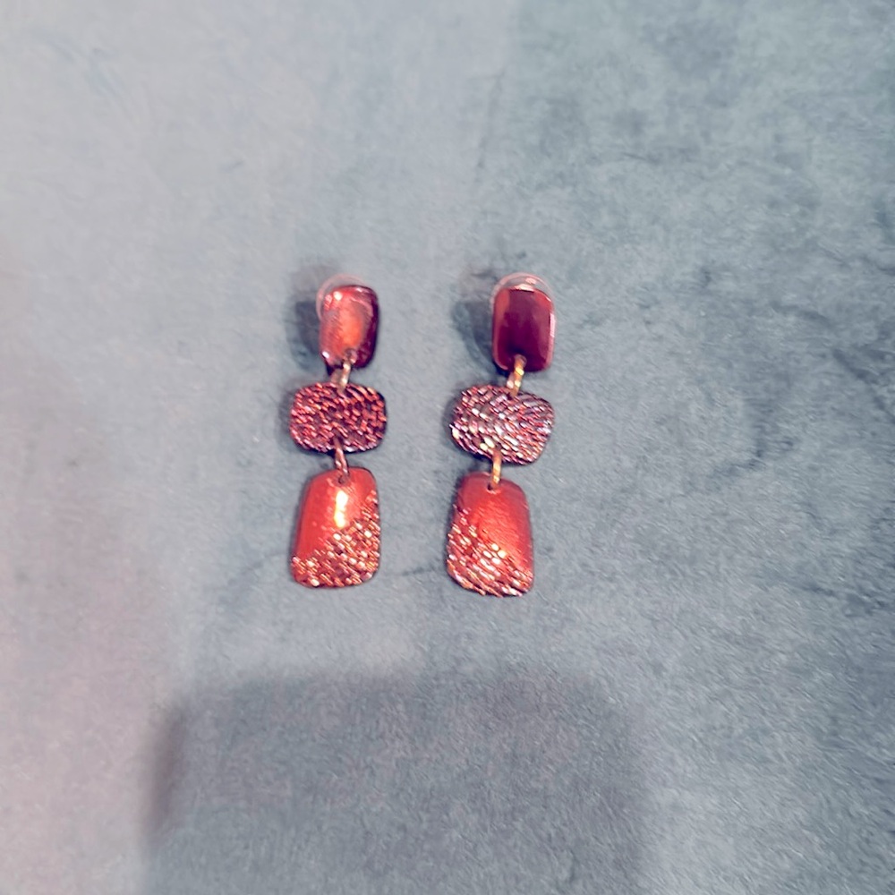 Ladies Pierced Bronze Earrings